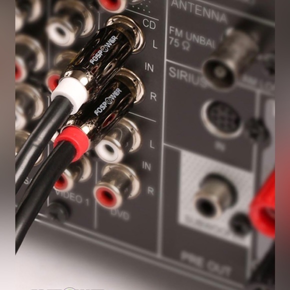 FosPower 2-Pack (6 feet) 2 RCA Stereo Audio Cable [24K Gold Plated Copper Core - Picture 5 of 8